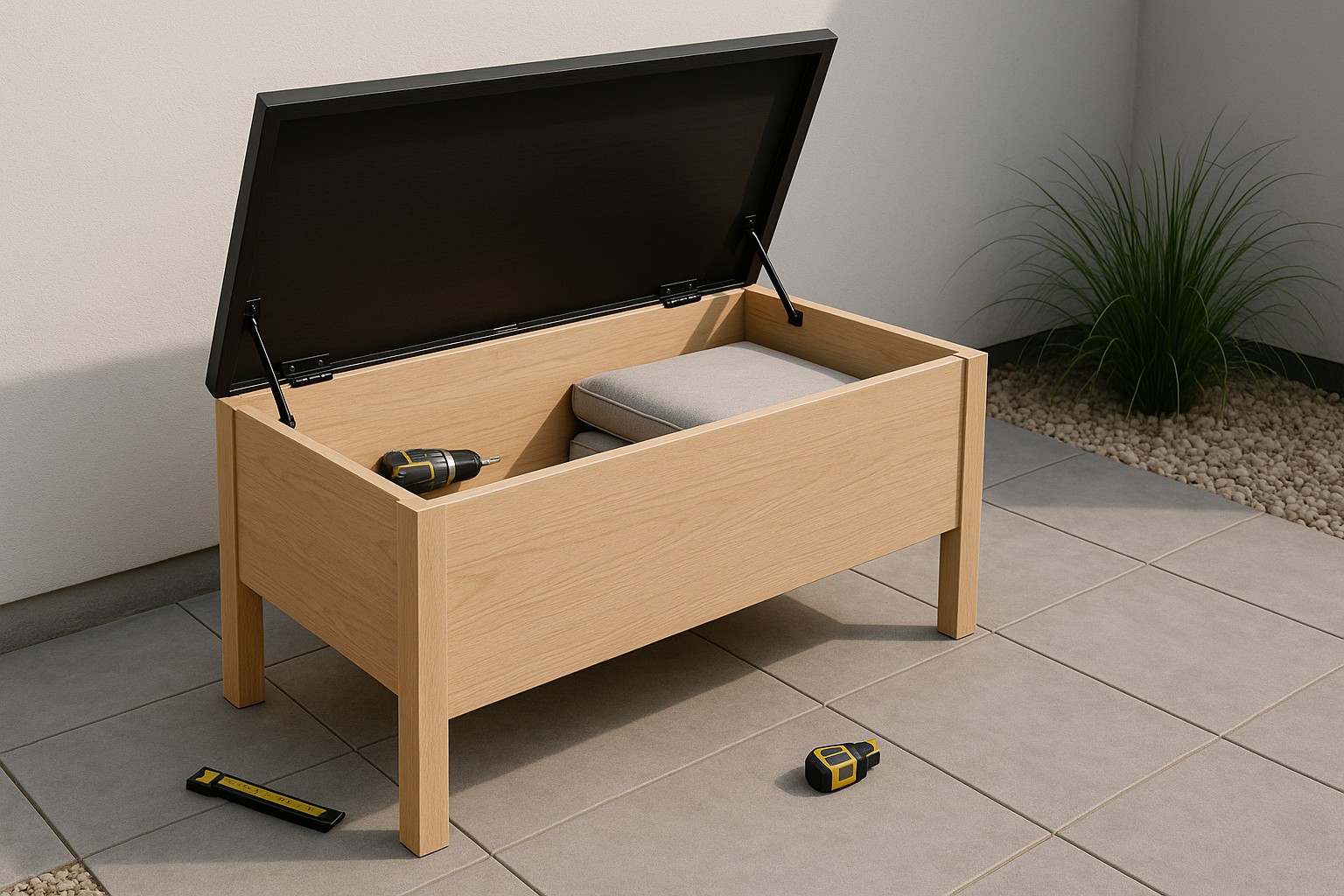 DIY Flip-Top Storage Bench: A Clever Solution for Outdoor Spaces