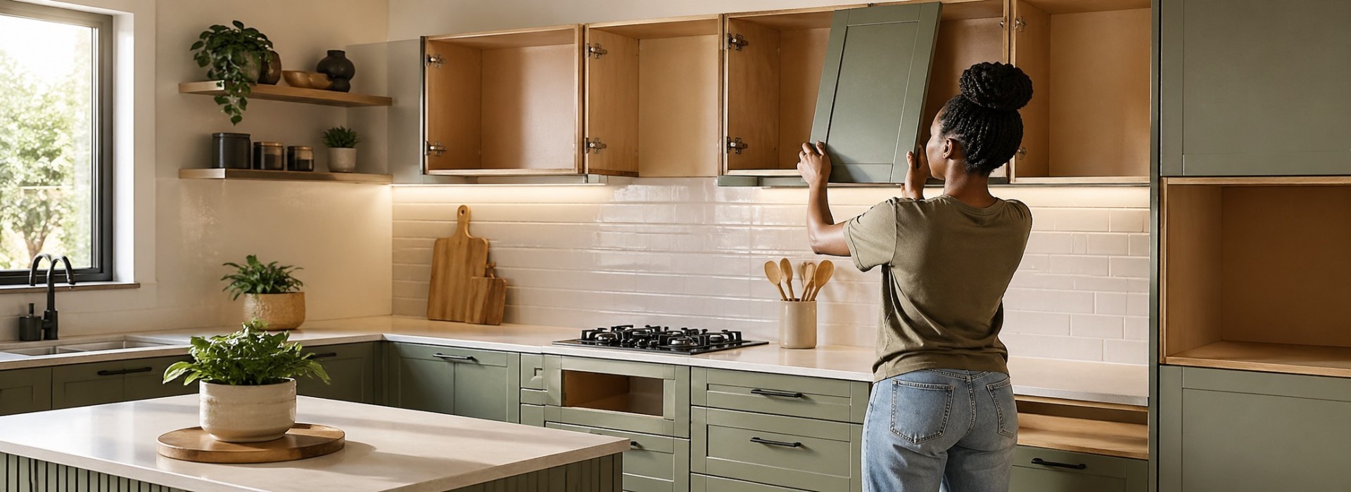 DIY Kitchen Makeover Using Ready To Install Cupboards